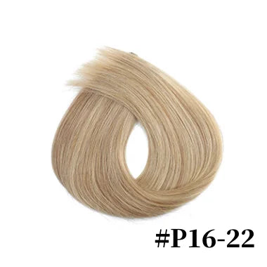 Fish Line Remy Straight Human Hair Extensions Clip in Natural 12" - 26" Invisible Wire Hairpieces for Women