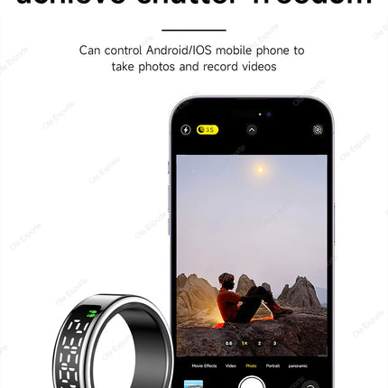 2026 Smart Ring With Wireless Charging LED Display Screen Heart Rate Blood Oxygen Monitor Waterproof Multi Sports Mode Smartring