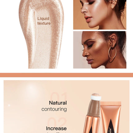 Multi-use Stick Bronzer Blusher Beauty Highlighter Blush Liquid Face Bronzer Natural Contouring Wand Stick Applicator Makeup