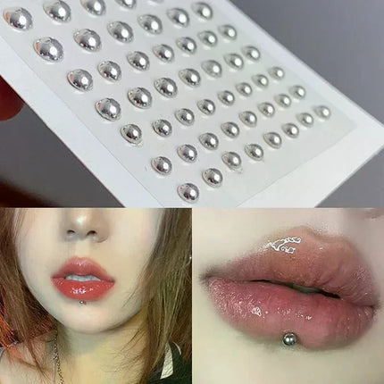 Diamond Sticker Fake Nose Stud Self Adhesive Rhinestones Non Piercing Eye Ear Face Body Jewelry For Women Sticker Crystal