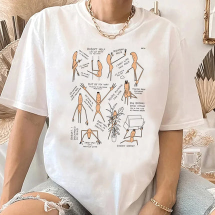 Marcus The Worm T-shirt for Men Women Y2k Clothes Short Sleeve Round Neck Tshirt Streetwear Y2k Clothing