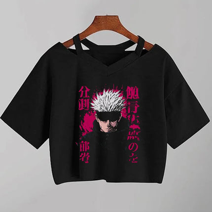 Jujutsu Kaisen Cute Crop Top Women Cropped Haut 2026  T Shirt Y2k Top   Tshirt Female