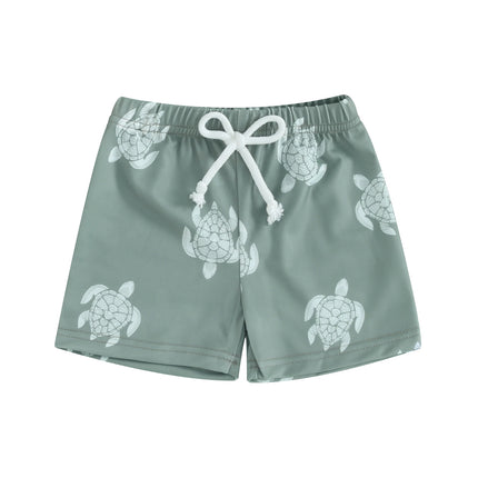 ma&baby 6M-4Y Infant Toddler Kid Baby Boy Swimsuit Animal Shell Coconut Tree Print Shorts Children Beachwear Bathing Suit