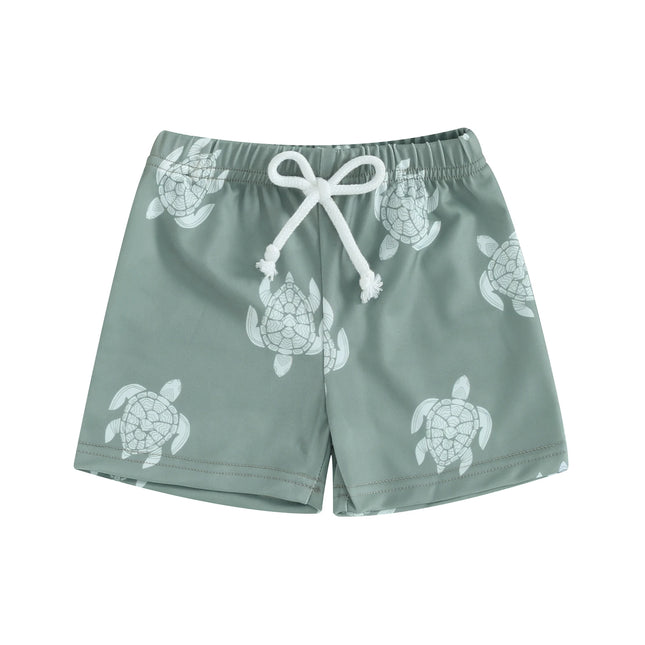 ma&baby 6M-4Y Infant Toddler Kid Baby Boy Swimsuit Animal Shell Coconut Tree Print Shorts Children Beachwear Bathing Suit