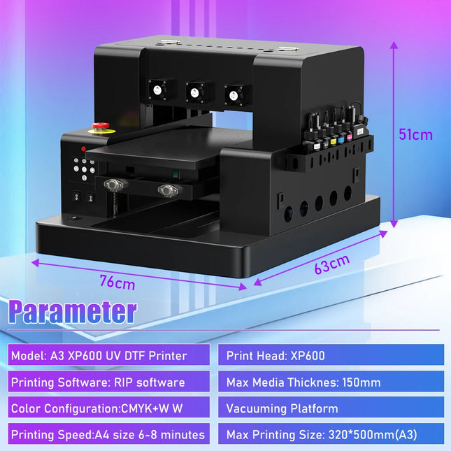For Epson XP600 A3 UV Printer with XP600 Printhead UV Flatbed Printer A3 UV Sticker Printer For Bottle Case Acrylic Glass Print
