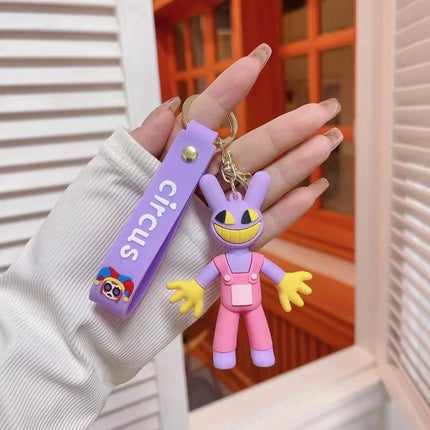 Magic Digital Circus Keychain Cross-Border Pamney Clown Rabbit Doll Doll Bag Car Keychain blocks  конструктор