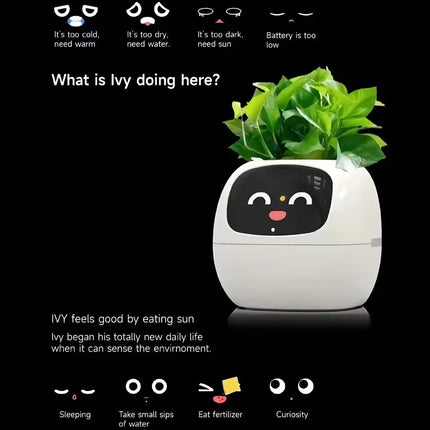 Smart AI Desktop Toy Planter Endless Fun Over 49 Rich Expressions 7 Smart Sensors And AI Chips Make Raising Plants Easy And Fun