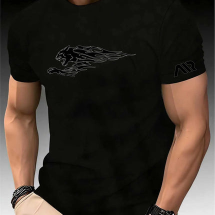 New Men’s Quick Dry Letter Short Sleeve Sport T Shirt Gym Jerseys Fitness Shirt Trainer Running T-Shirt Teenager Breathable