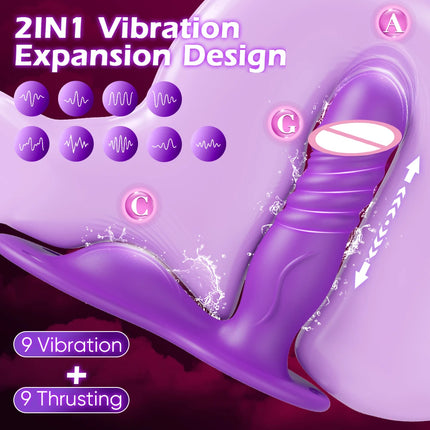 Wireless APP Wearable Thrusting G-Spot Vibrator for Women Female Clitoris Stimulator Telescopic Vibrating Anal Adult Sex Toys