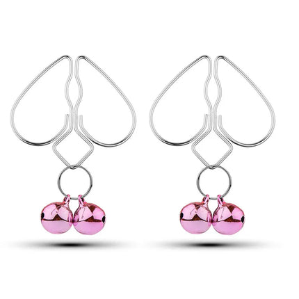 Adult Games Erotic Nipple Clamp of Metal Peach Heart Breast Clip with Weight Ball for Women BDSM Mimi Vaginal Stimulate Sex Toy