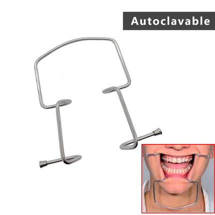 High-Quality Dental Lip Cheek Retractor Reusable Autoclavable Stainless Steel Mouth Opener for Orthodontic Procedures