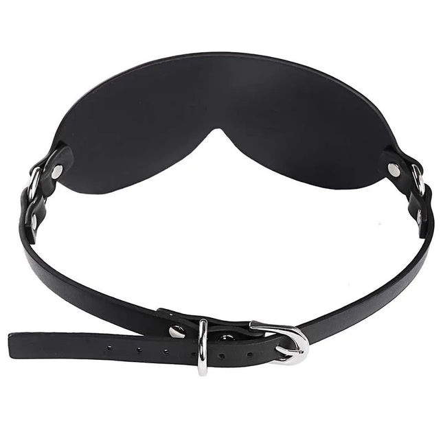 Adult Blindfold Sex Games Faux Leather BDSM Eye Mask For Men Women 18+ Exotic Riveted PU Buckle Sexy Party Club Cosplay Mask
