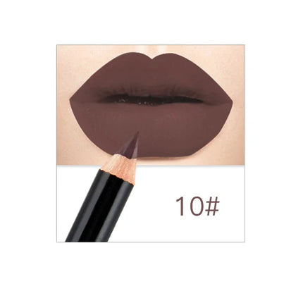 12 Colors Brand Lip Pencils Matte Lipliner Pencil Waterproof Makeup Lips 2020 Matte Lipstick Lip Liner Pen Smooth Nude Cosmetics