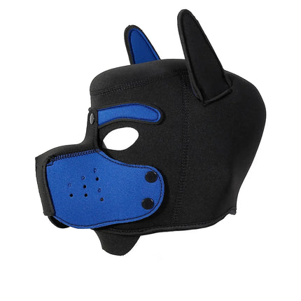 Adjustable Neoprene Puppy Play Hood Mask Pet Roleplay Padded Dog Head Mask BDSM Bondage Gear Adult Fetish Sex Toy for Men Women