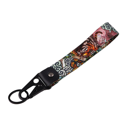 Lucky Cat Eagle Beak Keychain Motorcycles Girl Animation Short Lanyards Used in Phone Rope Badge Holder Accessories