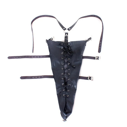 Black Bondage Mittens PU Leather Restraint Gloves Wrist Restraint BDSM Bondage Accessory Role Play Gear Cosplay Costume Pup Play