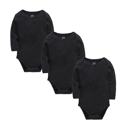 Solid White Baby Clothes Long Sleeve Cotton Baby Girls Boys Bodysuit Newborn body bebe 0-24 months Infant Jumpsuit