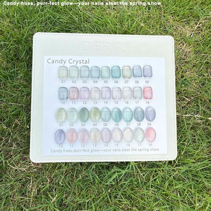 18pcs Glass Bead Cat‘s’ Eye Gel Nail Polish Set With Color Sample Holographic Magnetic Nail Polish Soak Off UV LED Varnish 15ml