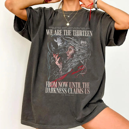 Throne of Glass Printed T-shirt for Women and Men, Book Romance, Warm Top, Loose Fitting Short Sleeved Unisex T-shirt
