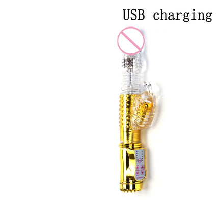 Telescopic Dildo Rabbit Vibrator Sex Toys For Women G Spot Vagina Massager Clitoris Stimulator Female Masturbator Adult Supplies