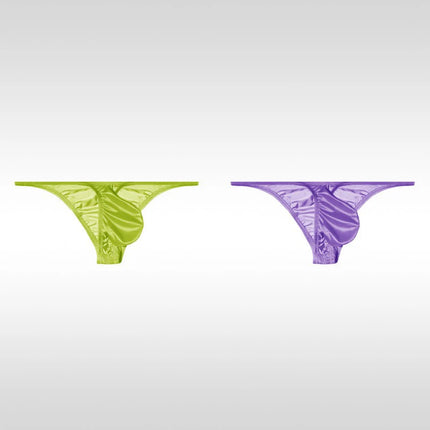 Men's Underwear Ice Silk Low Rise Sexy Bikini Briefs