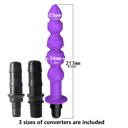 1pc Purple Silicone Massage Head, Fascia Gun Massage Head, with Multiple Uses, Including Three Interfaces, Used for Fascia Gun