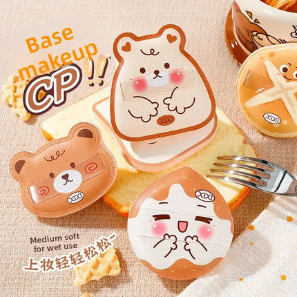 Xixi Food Toy Pineapple Bun Cotton Candy Sponge Cake Series Lightweight Natural Smooth Student Affordable Makeup Sponge