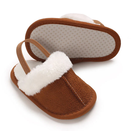 Newborn to 18 Months Children's Woolen Cotton Slippers Soft Soled Warm Baby Casual Shoes Cozy Footwear for Infants