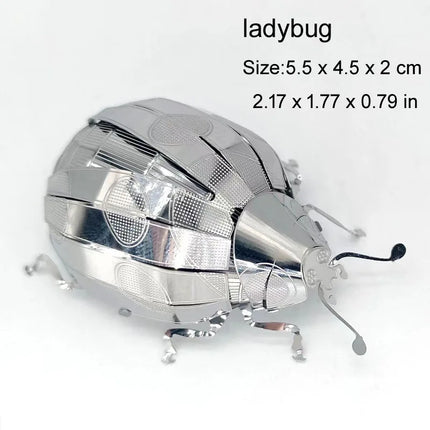 DIY Mini 3D Metal Puzzle Insect Mantis Shrimp Butterfly Ladybug Orchid Mantis Puzzle Model 14+ Collecting Toys Adult Puzzles