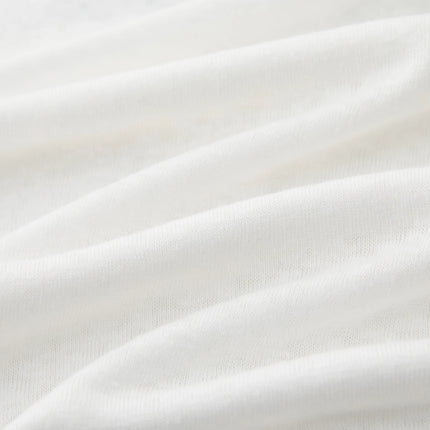 ZIQIAO Loose-fitting Linen Letter Printed T-shirt for Women Solid Long Sleeve Sheer Simple Trendy Casual Spring 2026 New Arrival