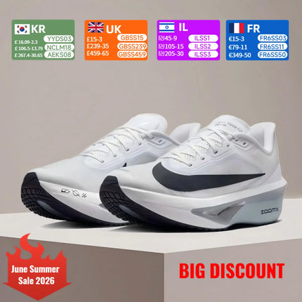 Nike Zoom Fly 6 Carbon Plate Running Shoes - Slip-Resistant, Durable, Cushioned, Responsive, Lightweight, Breathable FN8454-104