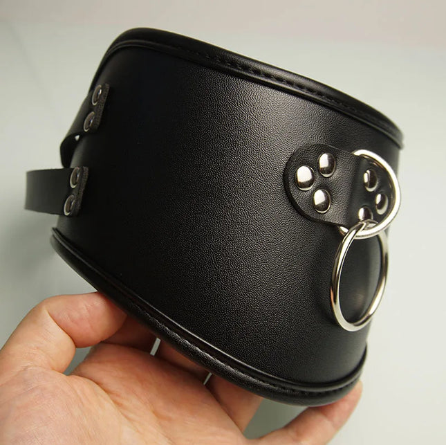 Leather BDSM Posture Collar, Slave Collars Choker Sexual, Bondage Restraints, Sex Toys for Couples, Adult Games, Role Play