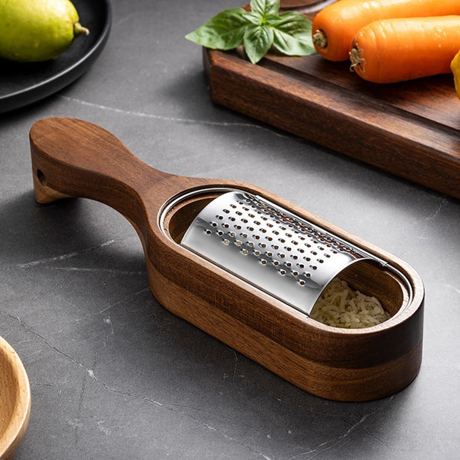 1PC-Stainless steel cheese grater; storage box made of red sandalwood; cheese tool grater; slicer