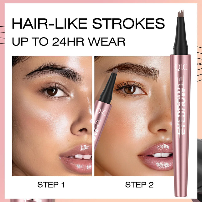 3D Dye Eyebrow Pencil Hairling Anti-smudge Waterproof Long Lasting Black Brown Large Brush Natural Wild Eyebrow Enhancers Cream