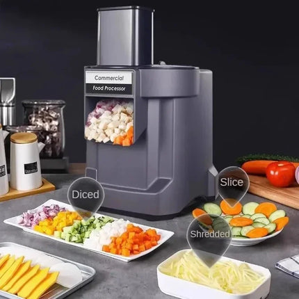 110V/220V Commercial Vegetable Cutting Machine Automatic Vegetable Carrot Potato Chopper Slice Shred Diced Quickly Vegetables