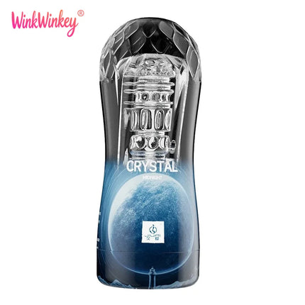 Male Masturbator Transparent Soft Vagina Vacuum Sucking Pocket Pussy Cup Penis Endurance Exercise Sex Toys for Men 18+