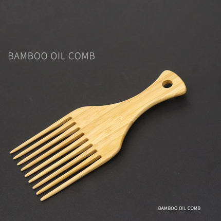 1 wooden and bamboo wide teeth inserted into the comb, curled hair, anti-static salon hair styling tool