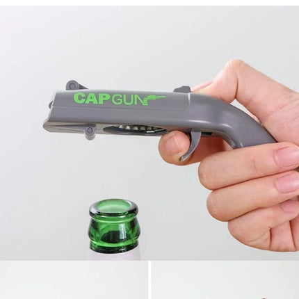 ABS Creative Pistol Bottle Opener Launches Beer Caps Fun Shooting Cap Gun Multifunctional Gadget For Home Bar Kitchen Tool