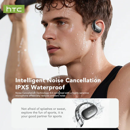 【HTC NE57】 Bluetooth V6.0 Earphones AI Translator Earbuds OWS Sport Wireless Headphones Comfort Earhooks Long Life with Mic