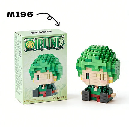 Anime Building Block Chopper Buggy  Assembly Micro Building Block Zoro Robin Character Model Mini Bricks Figure Toys For Gift