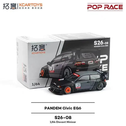 POP RACE 1:64  MAZDA RX7 RE AMEMIYA WIDE BODY Porsche 992 Stinger GTR Alloy Die-Casting Car Model Collection Gift