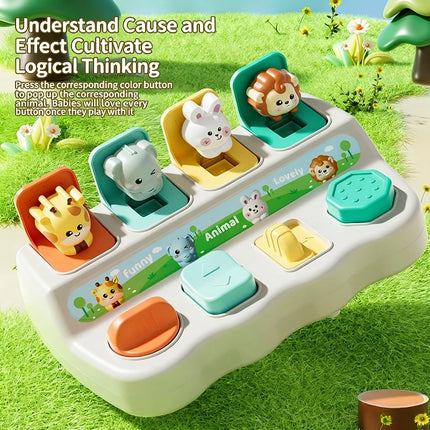 Baby Hide and Seek Mechanism Box Early Education Puzzle Toy Pop Up Switch Box Baby Finger Flexibility Cognitive Exercise
