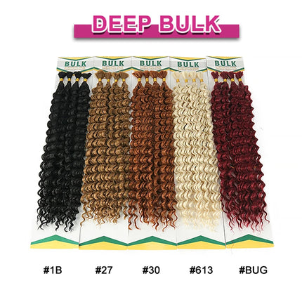 Julianna Bulk Synthetic Hair For Braiding Color 30 Blonde Deep Wave Bundles Boho Braids Synthetic Hair Extensions
