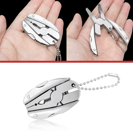 Mini Lightweight Multifunctional Turtle Back Pliers Portable Beetle Pliers Folding Pocket Tool for Outdoor Hiking & Keychain Use