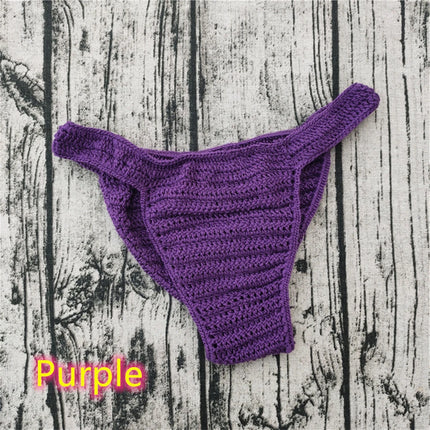 Hot Men Women Breathable Underwear Hand Crochet Low Rise Swimming Sunbathing Male Boxers Panties Briefs Шорты Мужские 남성트렁크팬티