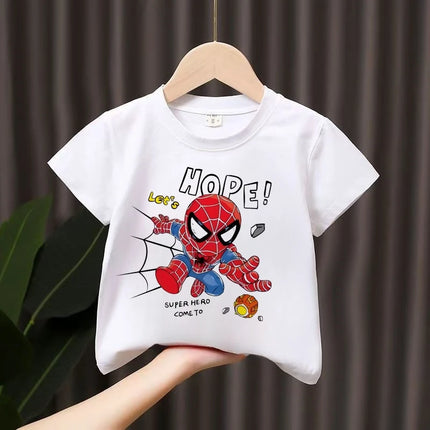 Summer Boys T-shirt Cotton Short Sleeve Kids Girls Tops Cartoon Graphic T Shirts Kids Clothes Casual Fashion Kids Tops