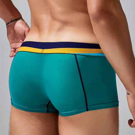 SEOBEAN Men's Sheer Boxer Briefs Nylon Low-Rise Underwear Lightweight Breathable Fashion Stylish Thin See-Through 230215 412114