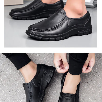 New Large Size Lightweight Casual Shoes Men's Oil and Slip Resistant Chef Shoes One Stirrup Driving Shoes Garden Shoes Soft