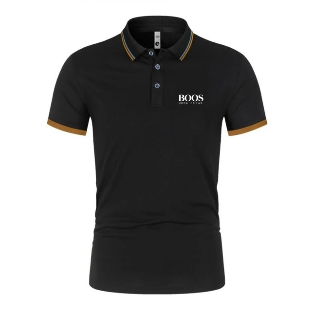 New men's high-quality short sleeved polo shirt, summer fashion, casual, comfortable, cool, breathable T-shirt top