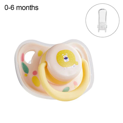 Silicone Baby Pacifier Baby Bites and Chewable Products Comfortable Nipple Appearance for Newborns Flat Pacifier Care Tools